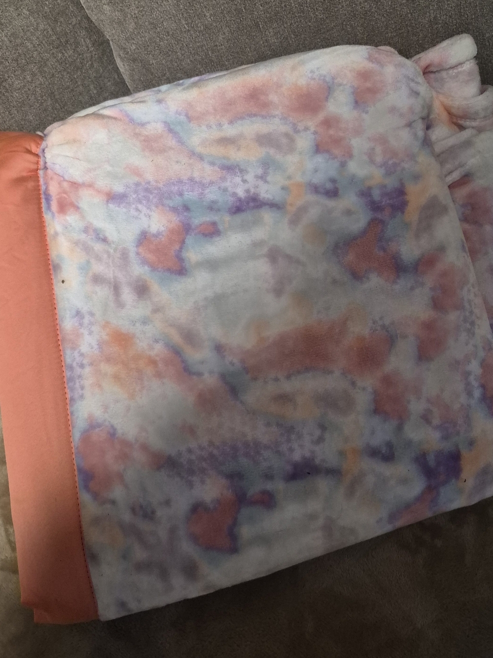 Berkshire Coral, Lavender & Peach Tie-Dye Plush Throw